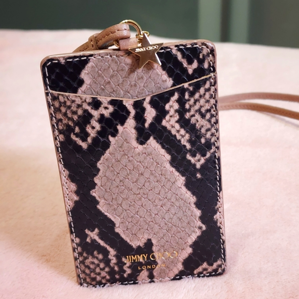 New Jimmy Choo ID Card Holder Lanyard